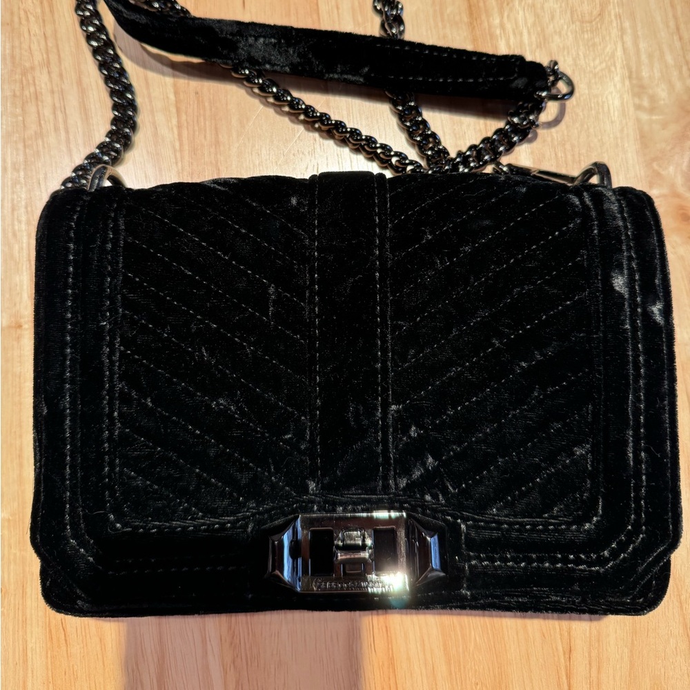 Rebbeca Minkoff Small Chevron Quilted Love Crossbody Bag